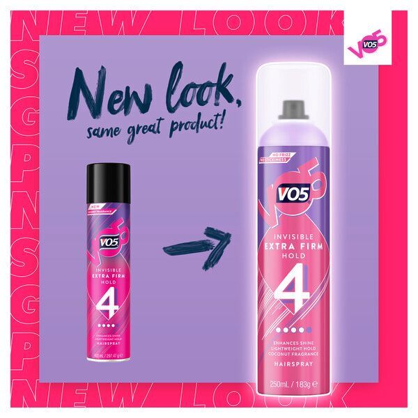 VO5 Invisible Extra Firm Hold Hairspray 250ml