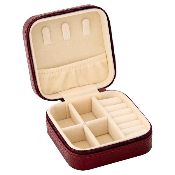 Superdrug Burgundy Jewellery Box