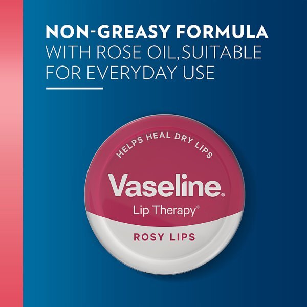 Vaseline Lip Therapy Tin Rosy Lips 20g