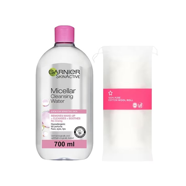 Garnier  Cotton Wool & Micellar Water Bundle