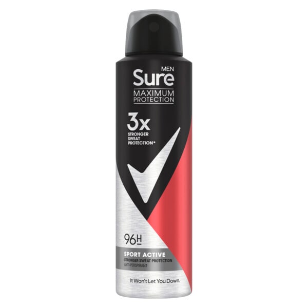 DNR Sure Men Sport Active Antiperspirant Deodorant Aerosol