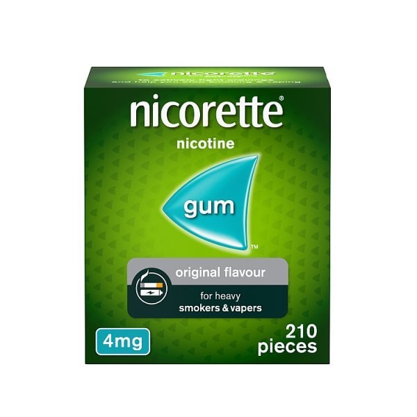 Nicorette Original 4mg Nicotine Gum 210s (Stop Smoking)