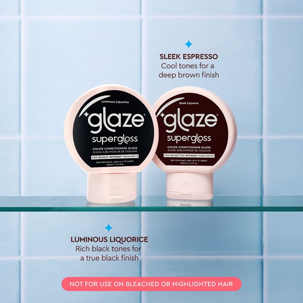 Glaze Super Color Conditioning Gloss Luminous Liquorice 190ml