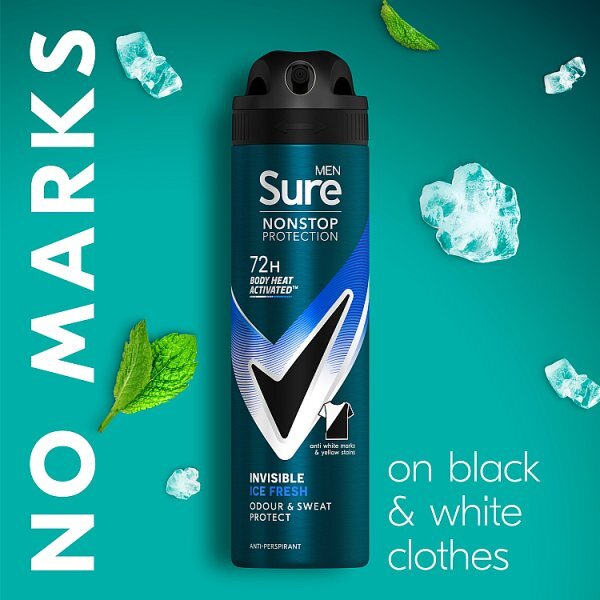Sure Men Nonstop Invisible Ice Fresh Anti-Perspirant Aerosol 150 ml