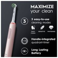 Oral-B Pro 3 3000 3D White Pink Electric Toothbrush by Braun