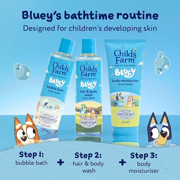 Childs Farm Hair & Body Wash Bluey-berry 250ml