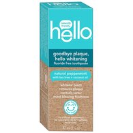 Hello Goodbye Plaque,Hello Whitening Fluoride-Free Paste
