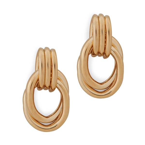 DNRPRICE Superdrug Gold Tone Triple Loop Stud