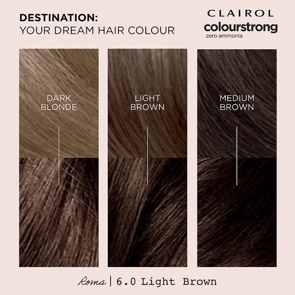 Clairol Colour Strong Permanent Hair Dye 6.0 Light Brown