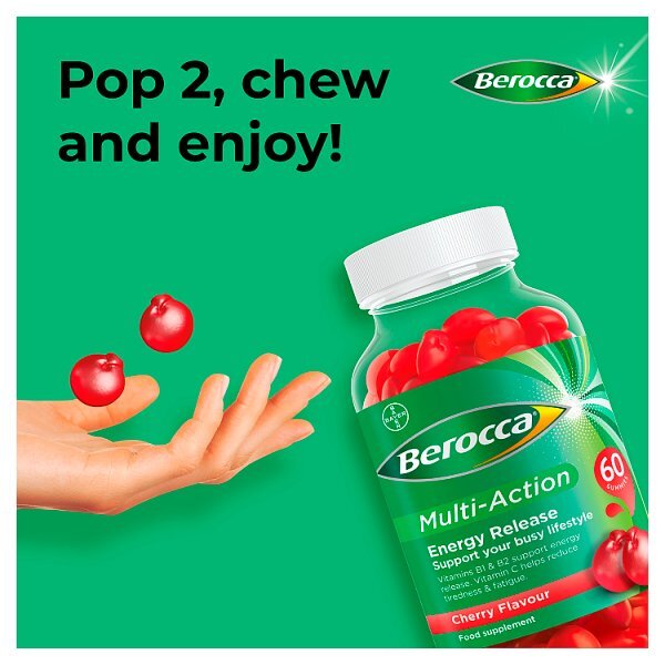 Berocca Multi-Action Cherry Flavour 60 Gummies