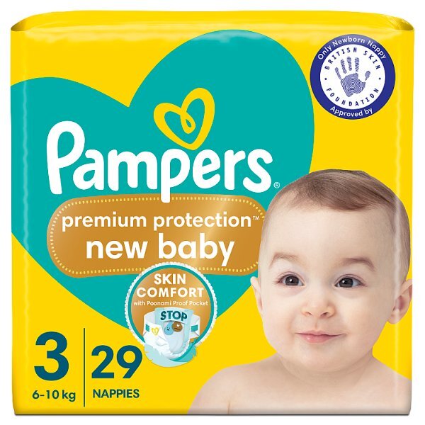 Pampers New Baby Size 3 Nappies Carry Pack x29