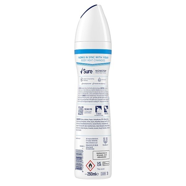 Sure Nonstop Protection Cotton Dry Anti-Perspirant Aerosol 250 ml