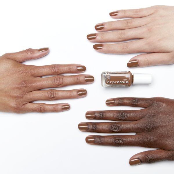 essie Expressie 70 Cold Brew Crew Brown Quickdry Nail Polish