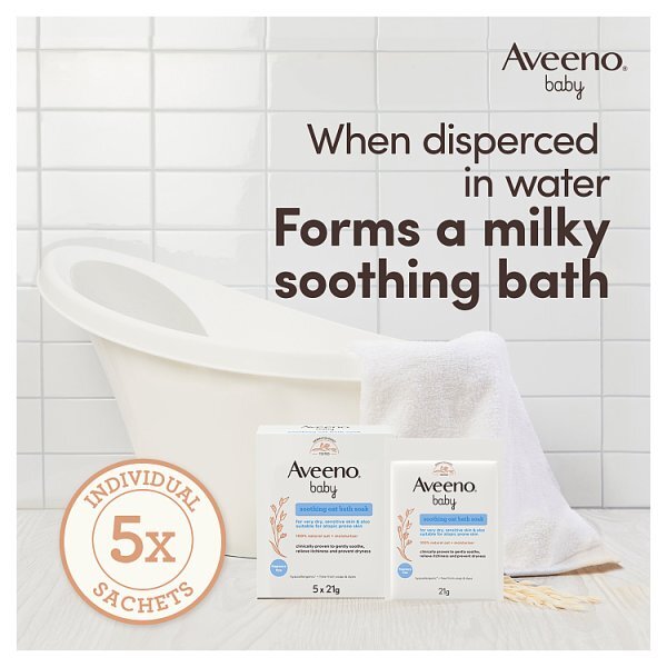 Aveeno Baby Soothing Oat Bath Soak - 5 X 21G Sachets