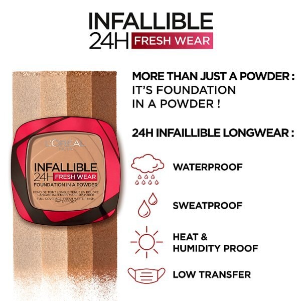 L'Oreal Paris Infallible 24H FreshWear Foundation Powder 390
