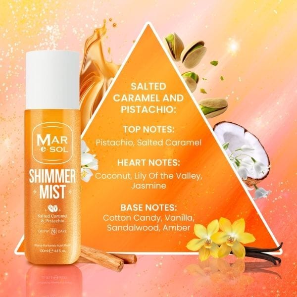 Mar E Sol Salted Caramel & Pistachio Shimmer Mist 130Ml