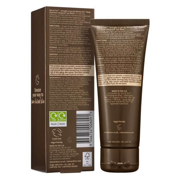 Skin & Tan Face Glow Deep Hydration Tan Mask 75ml