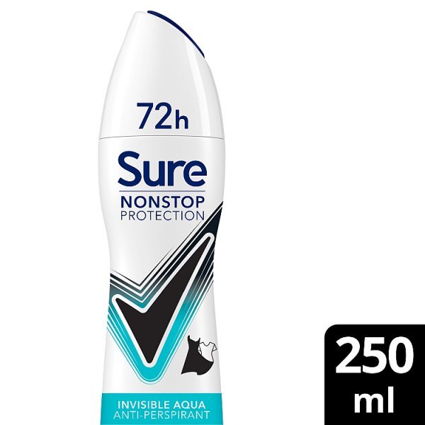 Sure Nonstop Protection Invisible Aqua Anti-Perspirant Aerosol 250 ml