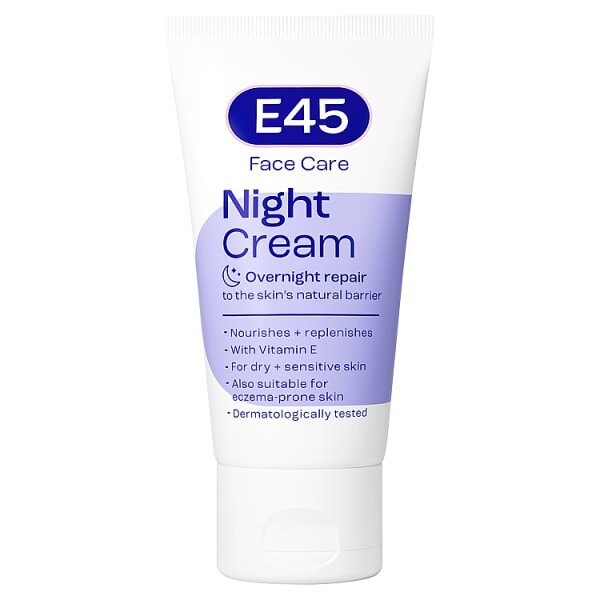 E45 Night Cream To Repair & Replenish Dry Skin 50Ml