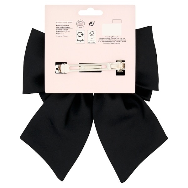 Studio London Bow Hair Clip Black