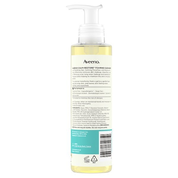 Aveeno Face Foaming Make Up Removing Cleanser 200Ml