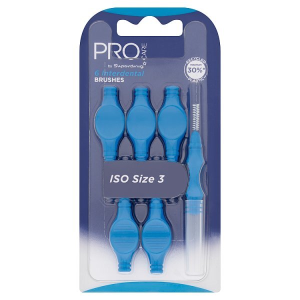 Superdrug Pro Care Interdental Brushes Blue 0.60mm x6