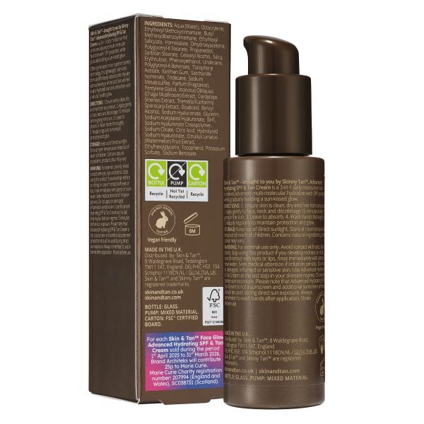 Skin & Tan Face Glow SPF Tan Cream 30ml