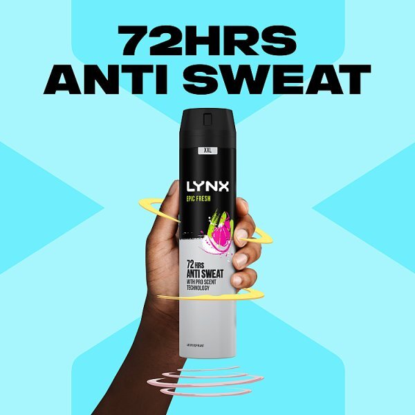 Lynx Antiperspirant Deodorant Aerosol Epic Fresh 250ml