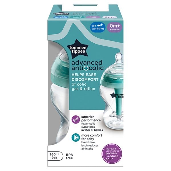 Tommee Tippee Advanced Anti-Colic Baby Bottle, 1X 260Ml