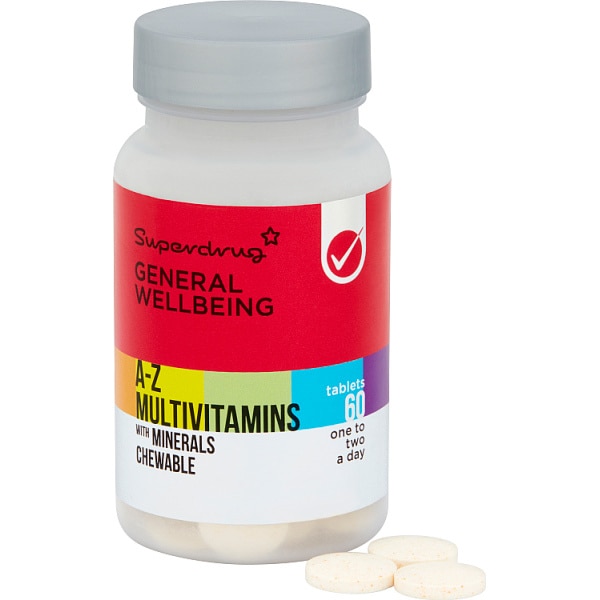 Superdrug A-Z Multivitamins & Minerals Chewable Tablets X 60