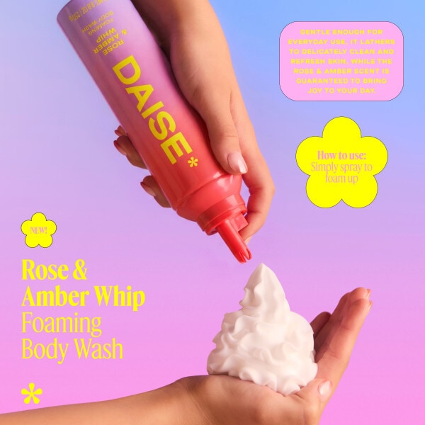 Daise Foaming Body Wash Xoxo Rose & Amber 265 Ml