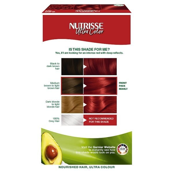 Garnier Nutrisse Ultra Permanent Hair Dye Fiery Red 6.60