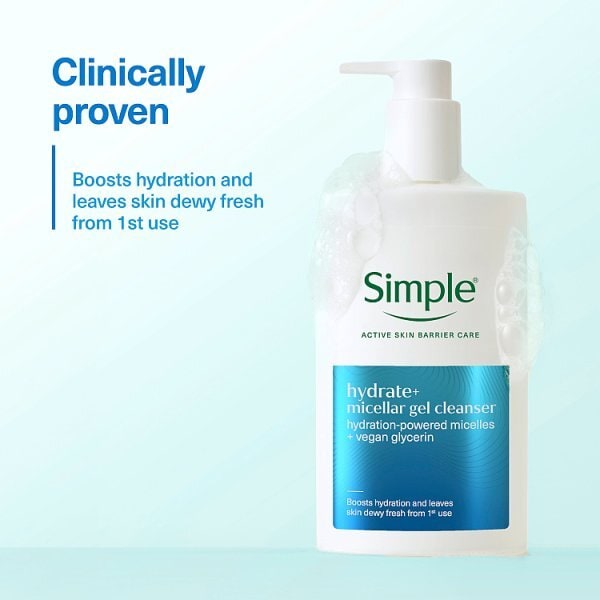 Simple Hydrate+ Micellar Facial Cleanser 240 ml