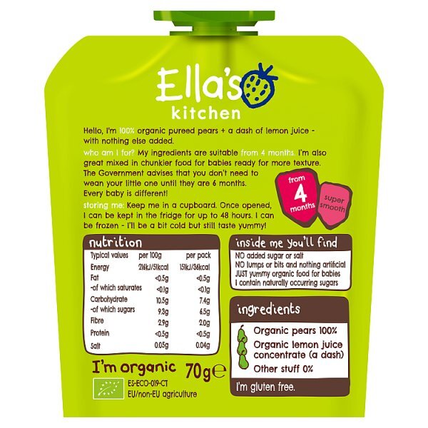 Ella's Kitchen Organic First Tastes Pears 4m+ 70g