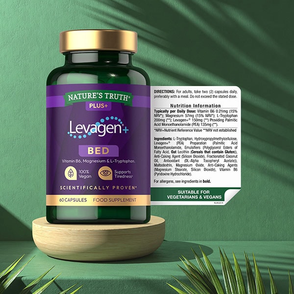 Levagen+ Bed Plus L Tryptophan, Mag & B6 For A Rested Mind