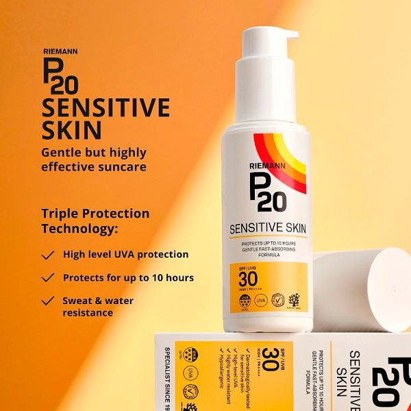 P20 Sensitive Suncream SPF30 200ml