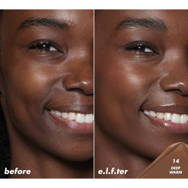 e.l.f. Halo Glow Skin Tint Foundation - SPF 50 14 Deep Warm