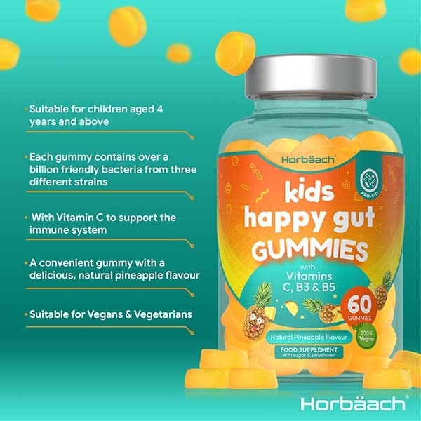 Horbaach Kids Happy Gut - 60 Gummies