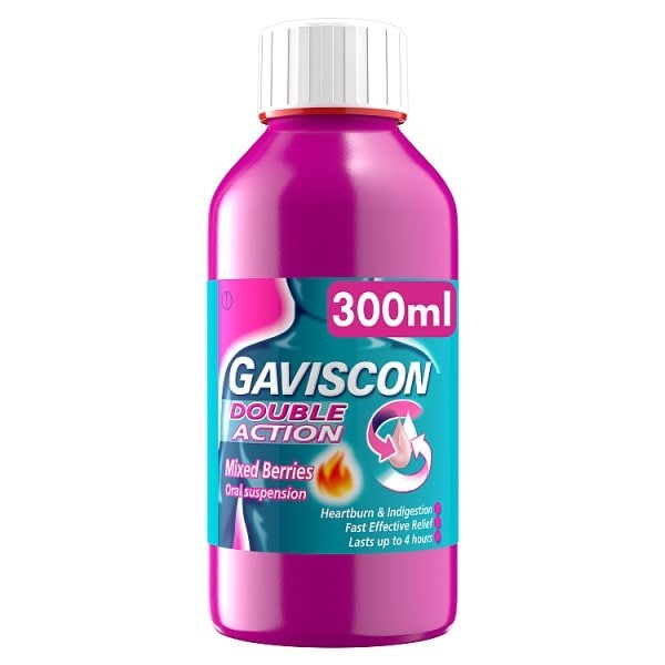 DNR Gaviscon Double Action Mixed Berries Flavour 300Ml