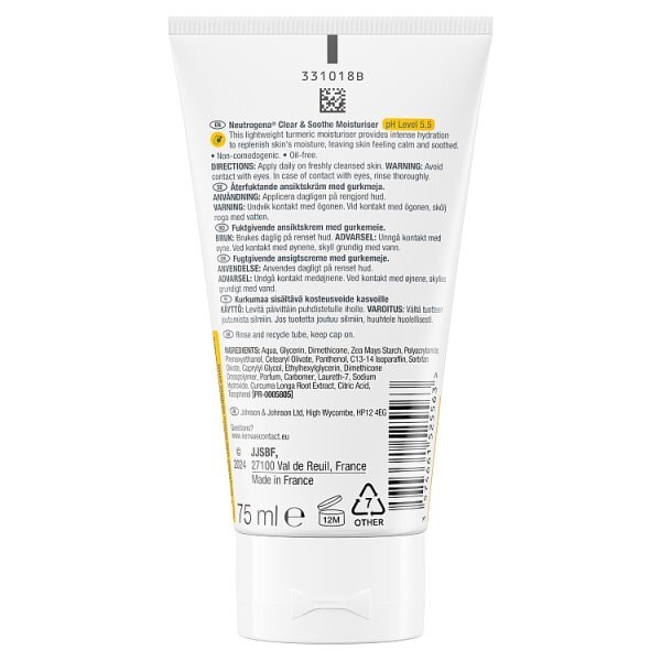 Neutrogena Clear & Soothe Moisturiser 75ml