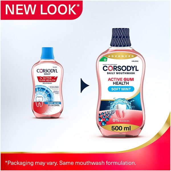 Corsodyl Active Gum Health Mouthwash 500Ml