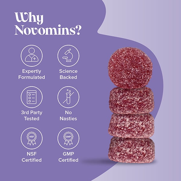 Novomins Passion-Fruit Flavoured Calm Gummies