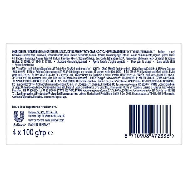 Dove Beauty Cream Bar Cream Oil 4x 100g