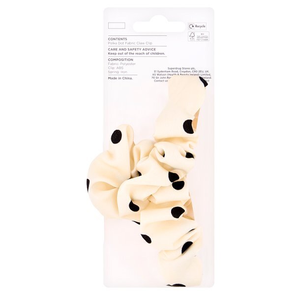 Studio London Polka Dot Fabric Claw Clip