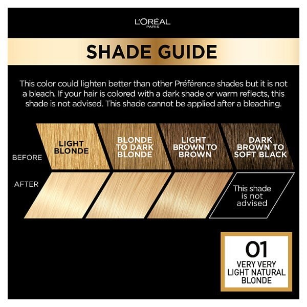 Preference Blondissimes 01 Lightest Natural Blonde Hair Dye