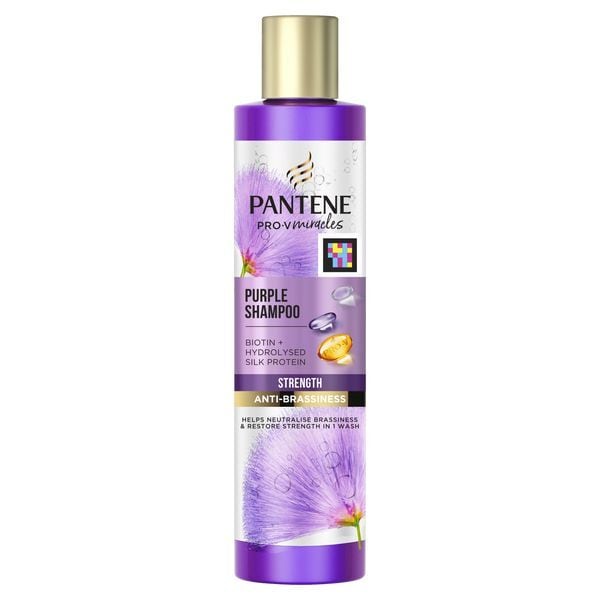 Pantene Purple Hair Shampoo Strength & Antibrassiness, 225ml