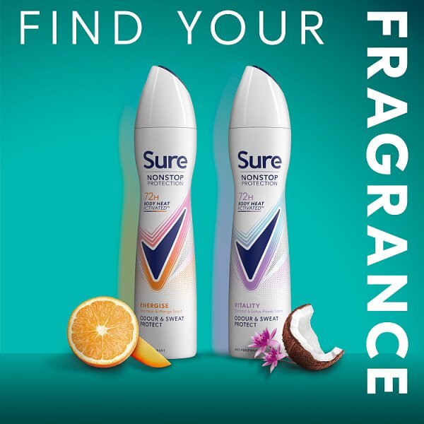 DNR Sure Nonstop Protection Energise Anti-Perspirant Aerosol 250 ml