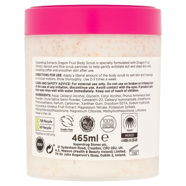 Superdrug Extracts Body Scrub Birthday Dragonfruit