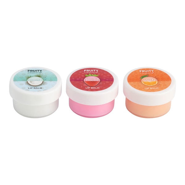 Superdrug Fruity 3 X Lip Balm Set In Tubs