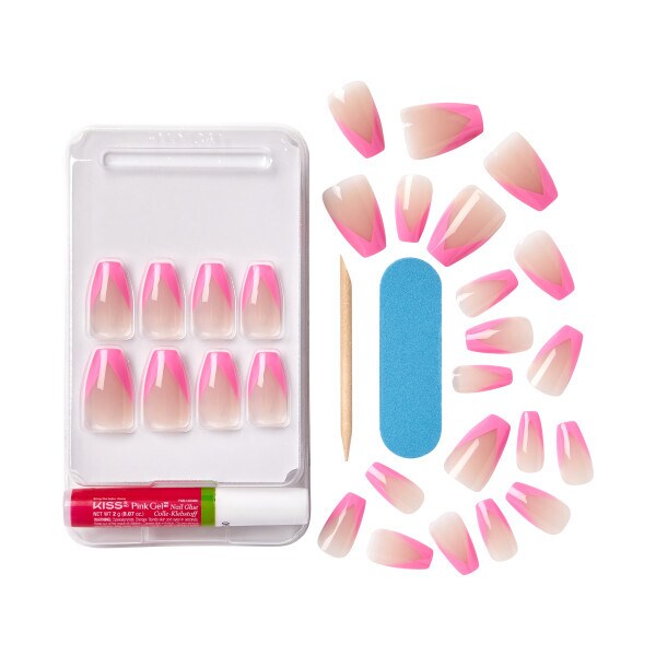 Kiss Salon Acrylic French Color - Squared